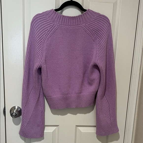 Anthropologie Lilac V-Neck Sweater - Picture 6 of 6